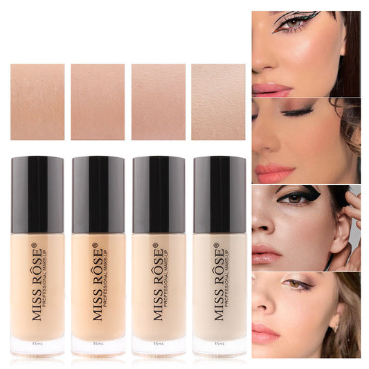 Waterproof Oil Control Light Natural Long-lasting Concealer Liquid Foundation